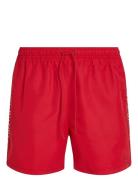 Medium Drawstring Tape Badeshorts Red Tommy Hilfiger