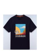 S-Arbia Ss Tops T-shirts Short-sleeved Navy Napapijri