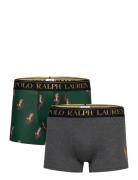 Stretch Cotton Trunk 2-Pack Boksershorts Green Polo Ralph Lauren