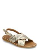 Sandals - Flat - Open Toe - Op Flate Sandaler Gold ANGULUS