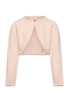 Lt. Knitted Bolero W. Heart Button Tops Knitwear Cardigans Pink Copenh...