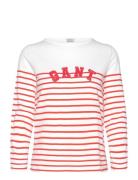 Reg Breton Boat Neck T-Shirt Tops T-shirts & Tops Long-sleeved Red GAN...