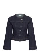 Tailored Denim Jacket Dongerijakke Denimjakke Blue Gina Tricot