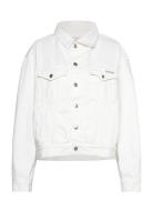 Boxy Denim Jacket Dongerijakke Denimjakke White Calvin Klein Jeans