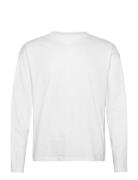 Boxy Long Sleeve Tops T-shirts Long-sleeved White Weekday