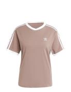 3 Stripe Tee Sport T-shirts & Tops Short-sleeved Brown Adidas Original...