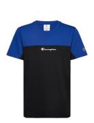 Ss Tee Tops T-shirts Short-sleeved Blue Champion