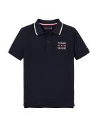 Tommy Flag Hilfiger Polo Reg Ss Tops T-shirts Short-sleeved Navy Tommy...