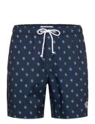 7" Volley Rec Aop Re Badeshorts Blue Original Penguin