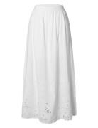 Slfdahlia Hw Ankle Broderi Skirt B Skirts White Selected Femme