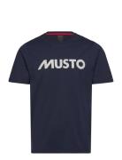 M Musto Logo Ss Tee Sport T-shirts Short-sleeved Navy Musto