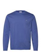 Reg Shield Ls T-Shirt Tops T-shirts Long-sleeved Blue GANT