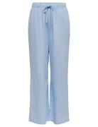 Onlaugusta Pant Wvn Noos Bottoms Trousers Straight Leg Blue ONLY