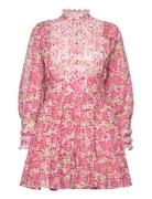 Cotton Slub Mini Dress Designers Short Dress Pink By Ti Mo
