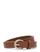 Solid Slim Belt Belte Brown Becksöndergaard