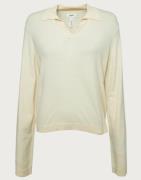 Object Collectors Item - Beige - Objthess L/S V-Neck Knit Polo Noos