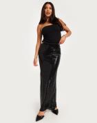 Nelly - Svart - Maxi Sequin Skirt