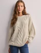 Only - Beige - Onlholly Ls Cable O-Neck Knt