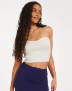 Nelly - Hvit - Tube Knit Top