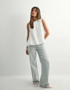 Only - Hvit - Onlpiella S/L Baloon Top Wvn