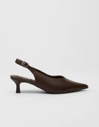 Nelly - Brun - Thin V-Shape Slingback