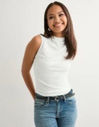 Pieces - Hvit - Pcmadison Sl Draped Top Noos Bc