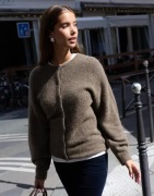 Nelly - Brun - Alpaca Blend Knit Cardigan