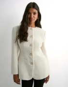 Malina - Hvit - Carol Fitted Round Neck Blazer
