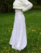 Nelly - Hvit - Long Summer Skirt