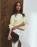 Nelly - Gul - Fuzzy Knit Sweater