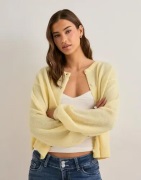 Pieces - Gul - Pcida Ls O-Neck Knit Cardigan Noos