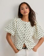 Neo Noir - Hvit - Anela Dot Blouse