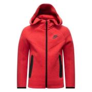 Nike Hettegenser NSW Tech Fleece 24 - Rød/Sort Barn