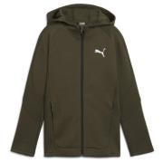 PUMA Hettegenser Evostripe Full Zip - Mørkegrønn Barn