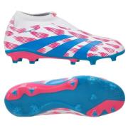 adidas Predator League Laceless FG Reemergence - Hvit/Blå/Rosa Barn