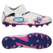 PUMA Future 7 Match FG/AG Volume Up - Hvit/Blå/Poison Pink/Fizzy Melon...