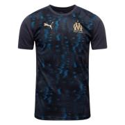 Marseille Trenings T-Skjorte Pre Match - Galactic Gray/PUMA Navy/Gull