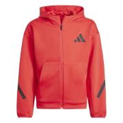 adidas Hettegenser Z.N.E. Full Zip - Pure Ruby/Sort Barn