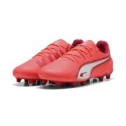 PUMA King Match FG/AG Unlimited - Glowing Red/Hvit/Red Fire Barn