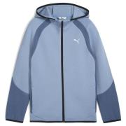 PUMA Hettegenser Evostripe Full Zip - Blå Barn
