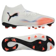 PUMA Future 8 Pro FG/AG Untamed - PUMA White/PUMA Svart/Glødende rød