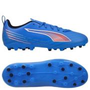 PUMA Ultra 6 Play MG Untamed - Ultra Blue/PUMA White/Glødende rød Barn