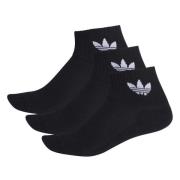 adidas Originals Ankelsokker Mid-Cut 3-Pakke - Svart/Hvit