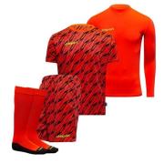 Uhlsport Keepersett Progressive - Fluo Rød/Svart/Gul